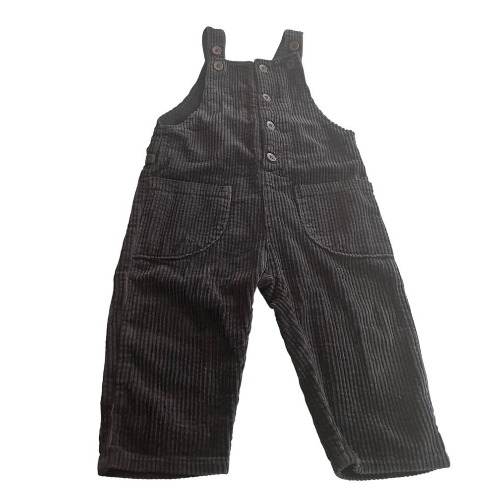 Zara Boys Brown Corduroy Overalls size 12-18 months